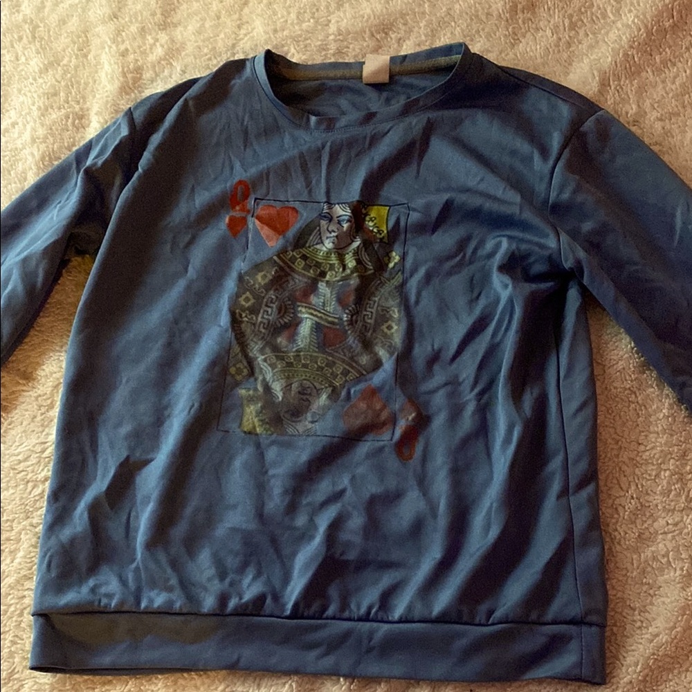 Blue Graphic Sweatshirt